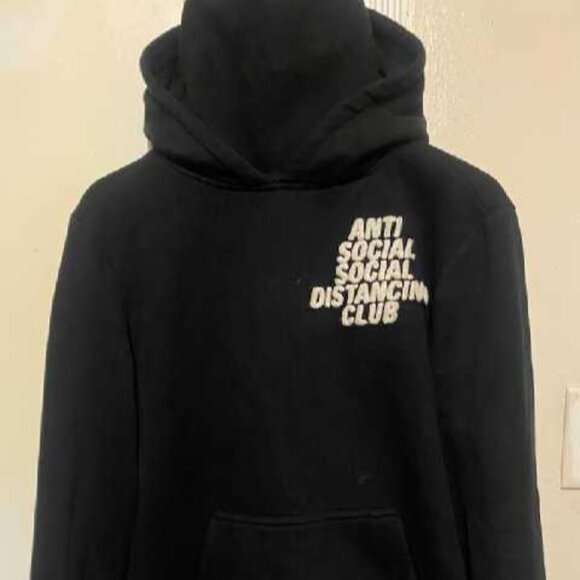 Reason Other - Mens black Reason AntiSocial Distancing Club hoodie size S (with mockneck)